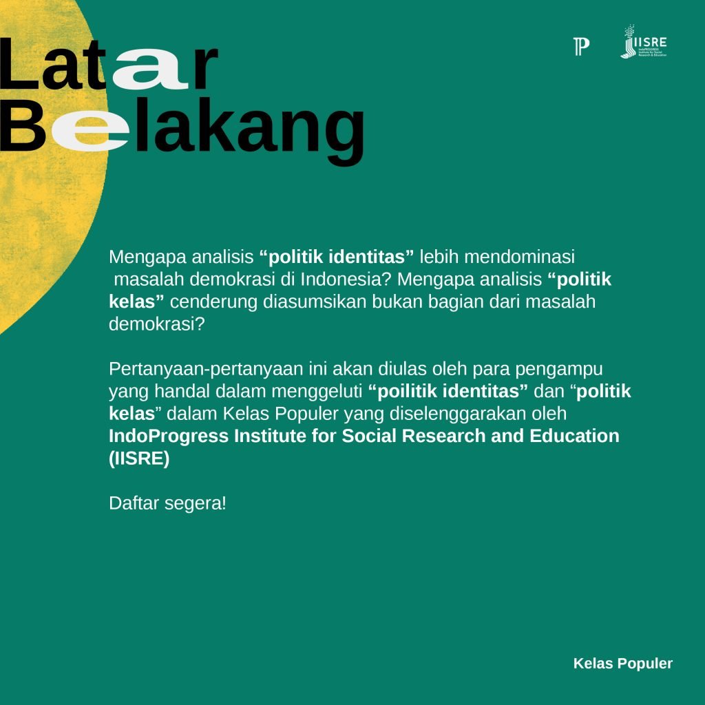 Kursus Populer Politik Identitas dan Politik Kelas